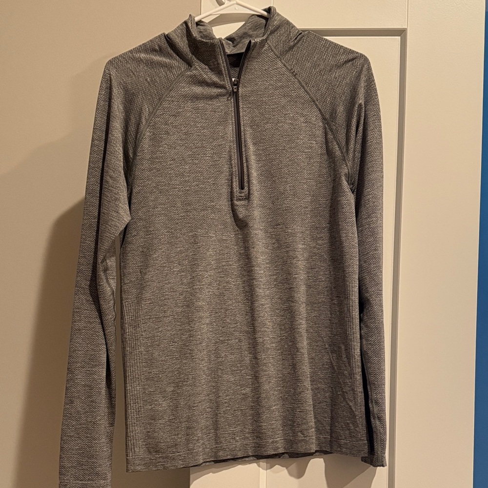 lululemon athletica Gray Metal Vent Quarter-Zip Sweatshirt